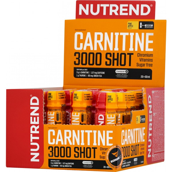 Carnitine 3000 Shot - 60 ml, pomeranč 4 Carnitine 3000 Shot - 20x 60 ml