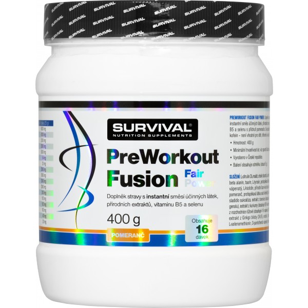 PreWorkout Fusion Fair Power - 400 g, pomeranč 1 pomeranč