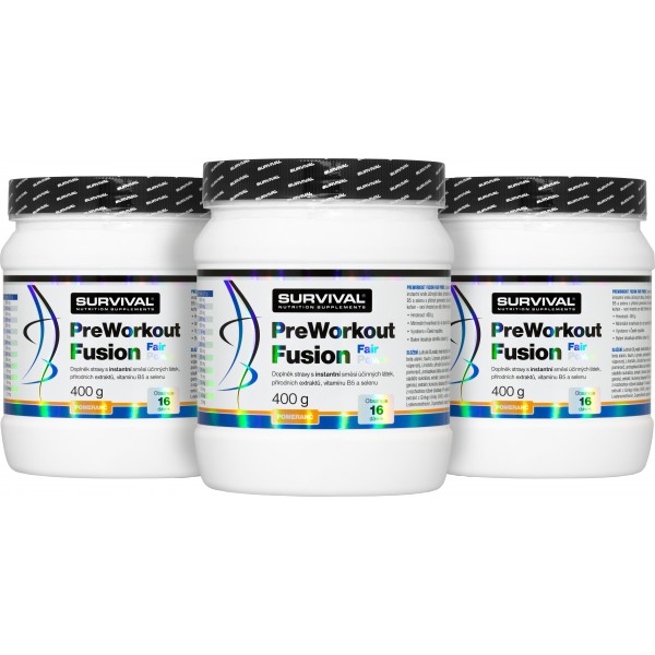PreWorkout Fusion Fair Power - 400 g, pomeranč 4 PreWorkout Fusion Fair Power - 400 g, pomeranč - Obrázek 4