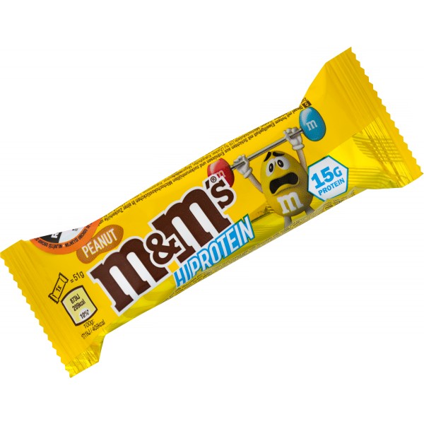 M&M´s HiProtein Bar - 51 g, čokoláda 2 arašídy
