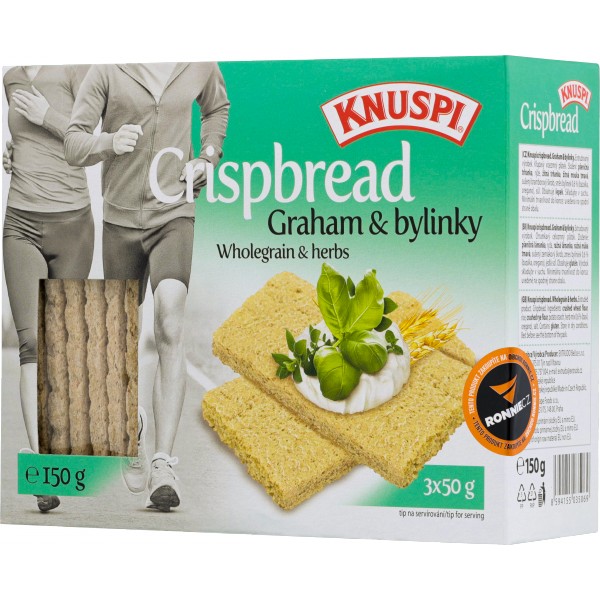 Knuspi Crispbread - 150 g, jarní zelenina 3 Knuspi Crispbread - 150 g, jarní zelenina - Obrázek 3