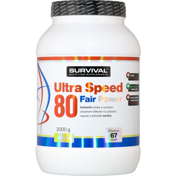 Ultra Speed 80 Fair Power - 2000 g, vanilka 1 Ultra Speed 80 Fair Power - 2000 g