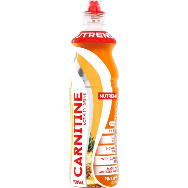 Carnitine Activity Drink s kofeinem - 750 ml, jahoda-máta 3 červený pomeranč (s kofeinem)