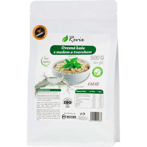 Ovesná kaše s medem a tvarohem - 500 g, perník 1 Ovesná kaše s medem a tvarohem - 500 g