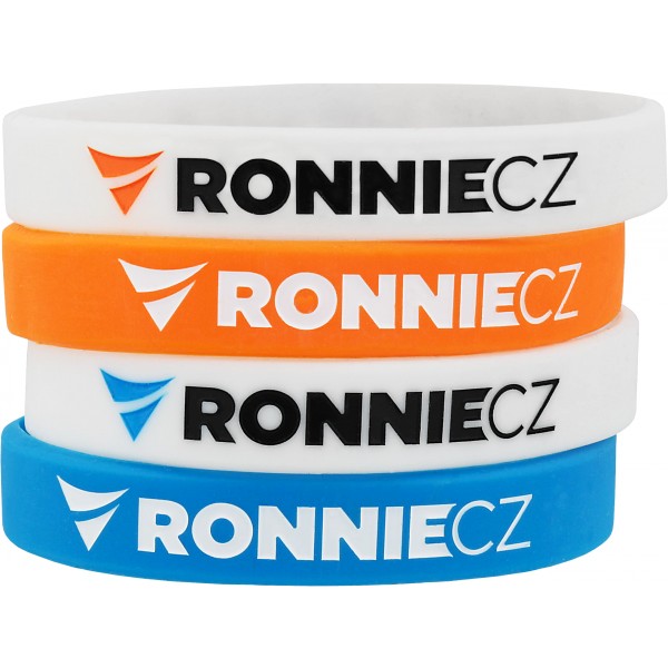 Náramek Ronnie.cz - bílo-oranžový 1 Náramek Ronnie.cz - bílo-modrý