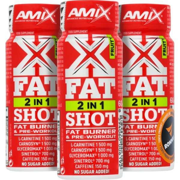 XFat® 2 in 1 Shot - 20x 60 ml, ovocná 3 ovocná