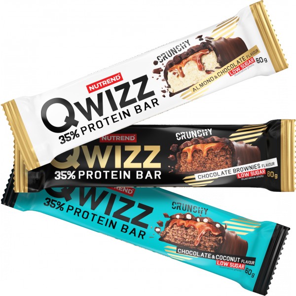 Qwizz Protein Bar - 60 g, mandle-čokoláda 3 Qwizz Protein Bar - 60 g, mandle-čokoláda - Obrázek 3
