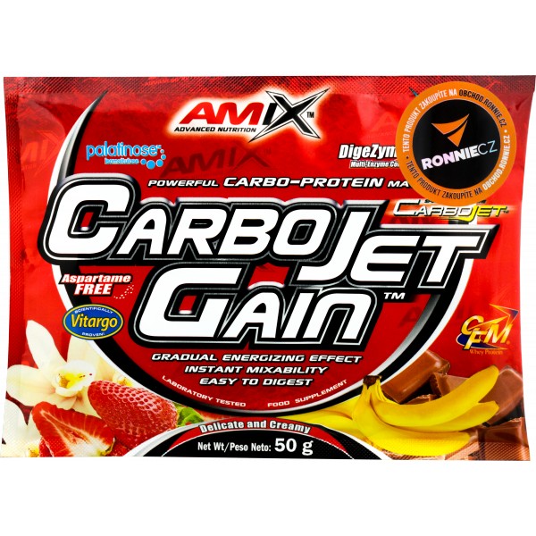 CarboJet Gain - 1000 g, jahoda 2 CarboJet Gain - 50 g