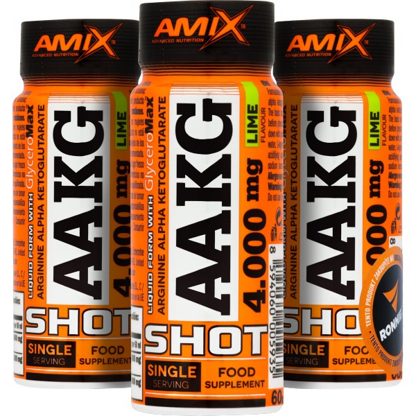 AAKG 4000 mg Shot - 20x 60 ml, limeta 3 limeta