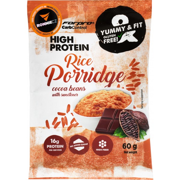 Proteinová rýžová kaše ForPro® - 60 g, kakao 1 Proteinová rýžová kaše ForPro® - 60 g
