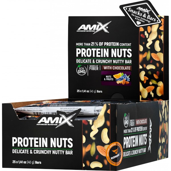 Protein Nuts Bar - 25x 40 g, arašídy-karamel 1 Protein Nuts Bar - 25x 40 g