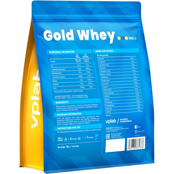 Gold Whey - 500 g, vanilka 4 Gold Whey - 500 g, vanilka - Obrázek 4