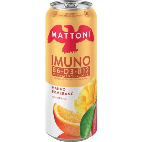 Mattoni Imuno - 500 ml, mango-pomeranč 2 jablko-kiwi-ananas