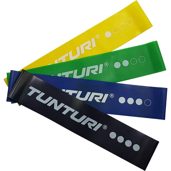 Sada 4 ks - posilovací guma Tunturi Mini Resistance Band 2 Sada 4 ks - posilovací guma Tunturi Mini Resistance Band - Obrázek 2