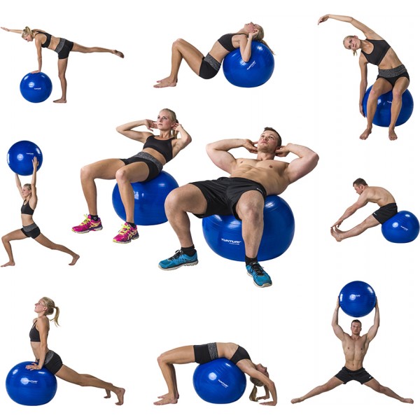 Gymnastický míč Tunturi zesílený - 55 cm - černý 6 Gymnastický míč Tunturi zesílený - 55 cm - černý - Obrázek 6