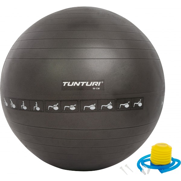 Gymnastický míč Tunturi zesílený - 55 cm - černý 4 Gymnastický míč Tunturi zesílený - 55 cm - černý - Obrázek 4