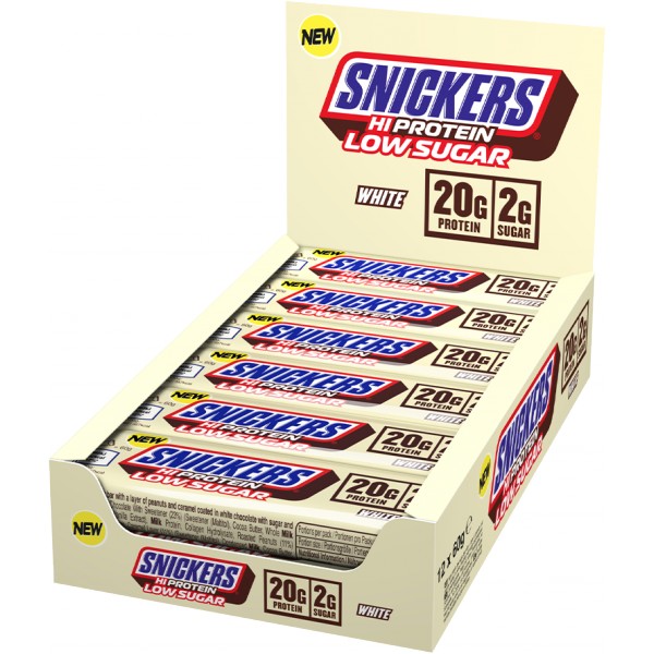 Snickers HiProtein Low Sugar Bar - 57 g, bílá čokoláda 3 Snickers HiProtein Low Sugar Bar - 57 g, bílá čokoláda - Obrázek 3