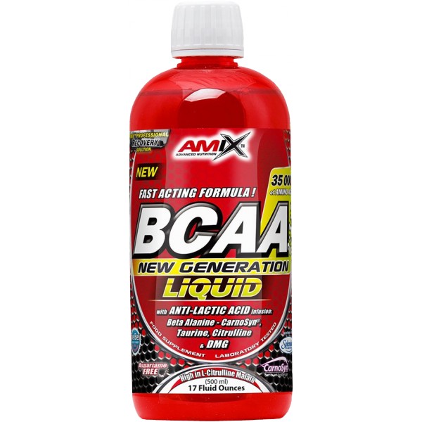 BCAA New Generation Liquid - 1000 ml, malina 3 BCAA New Generation Liquid - 500 ml