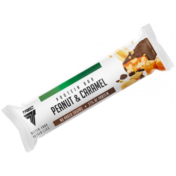 Trec Protein Bar - 49 g, vanilka-karamel 4 arašídy-karamel