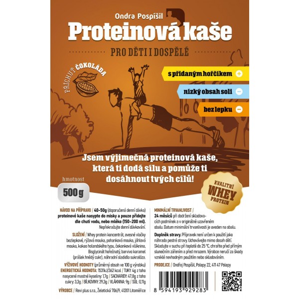 Proteinová kaše - 500 g, jahoda 3 Proteinová kaše - 500 g, jahoda - Obrázek 3
