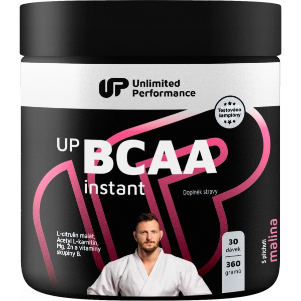 UP BCAA Instant - 360 g, malina 2 tropical