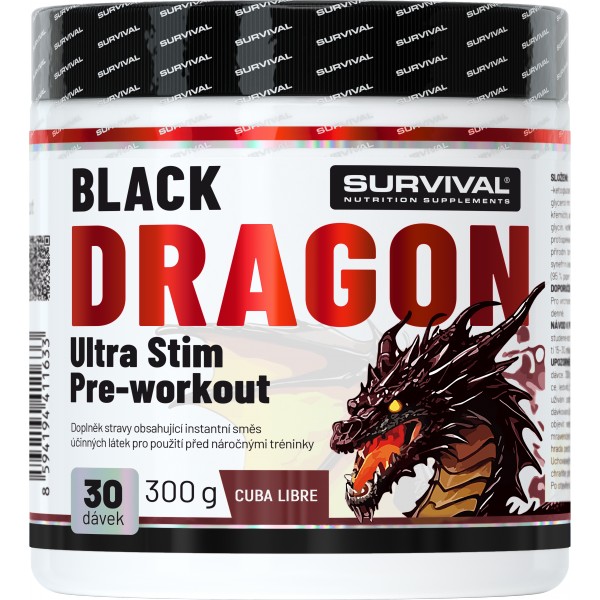 Black Dragon Ultra Stim Pre-workout - 300 g, ostružina 6 Black Dragon Ultra Stim Pre-workout - 300 g, ostružina - Obrázek 6