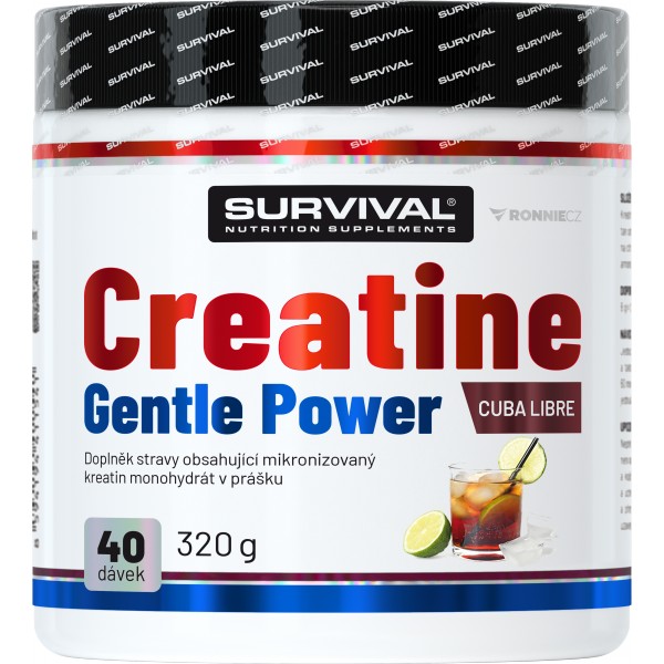 Creatine Monohydrate Gentle Power - 480 g, broskev 3 limeta-jahoda