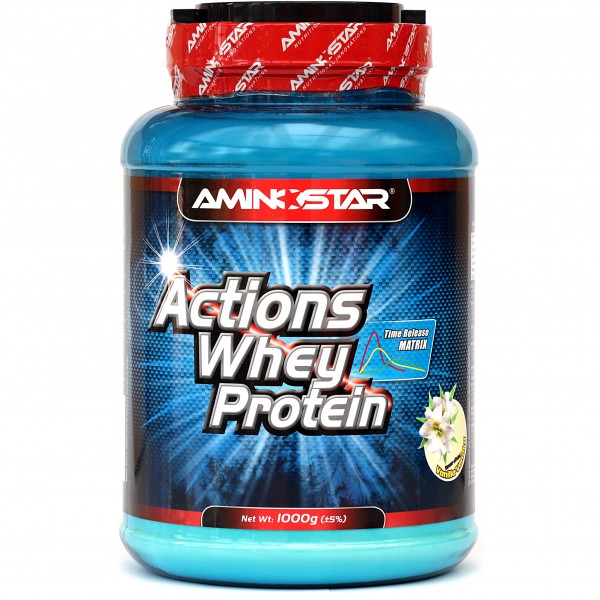 Actions Whey Protein 65 - 1000 g, vanilka 1 Actions Whey Protein 65 - 1000 g