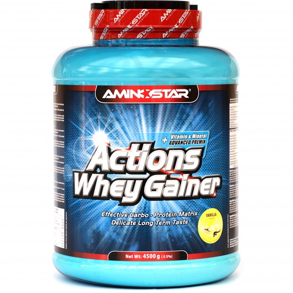 Actions Whey Gainer - 1000 g, čokoláda 3 Actions Whey Gainer - 4500 g