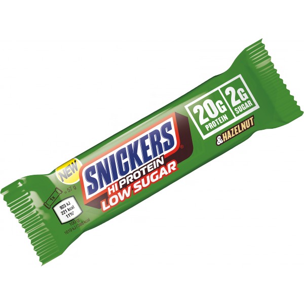 Snickers HiProtein Low Sugar Bar - 57 g, tmavá čokoláda 1 Snickers HiProtein Low Sugar Bar - 57 g