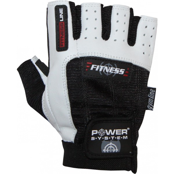 Rukavice Fitness - 1 pár, L - bílo-černé 1 Rukavice Fitness - 1 pár