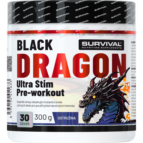 Black Dragon Ultra Stim Pre-workout - 300 g, ostružina 3 Black Dragon Ultra Stim Pre-workout - 300 g, ostružina - Obrázek 3