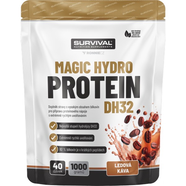 Magic Hydro Protein DH32 - 1000 g, ledová káva 2 hořká čokoláda
