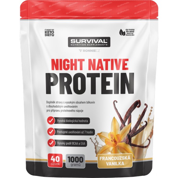 Night Native Protein - 1000 g, francouzská vanilka 3 Night Native Protein - 1000 g, francouzská vanilka - Obrázek 3