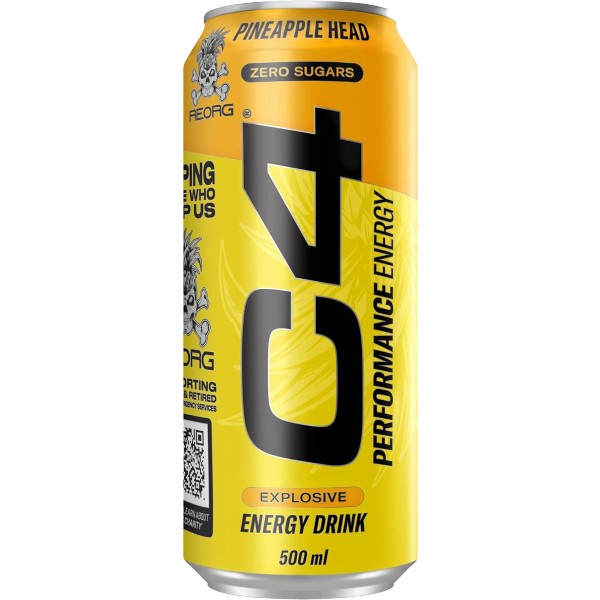 C4 Performance Energy Drink - 500 ml, citron-limeta (twisted limeade) 2 směs ovoce (cosmic rainbow)