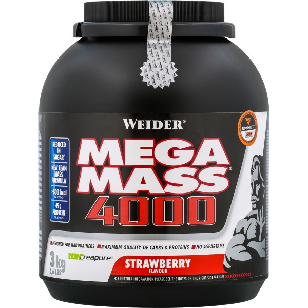 Mega Mass 4000 - 3000 g, jahoda 1 Mega Mass 4000 - 3000 g