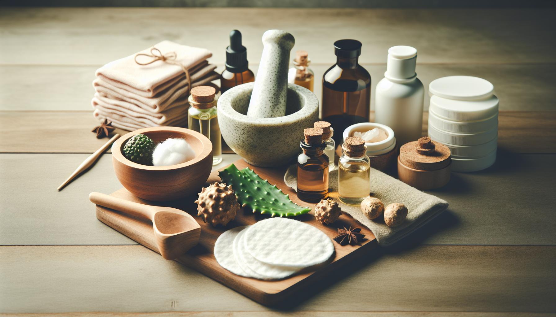 Babské Rady Na Bradavice: Jak Je Odstranit Navždy 1 natural ingredients and tools for homemade skincare treatments using herbs, oils, and aloe vera